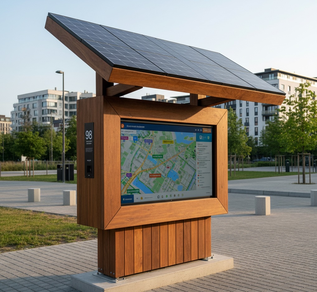 AdBeam City: kültéri digitális kijelző városi térben