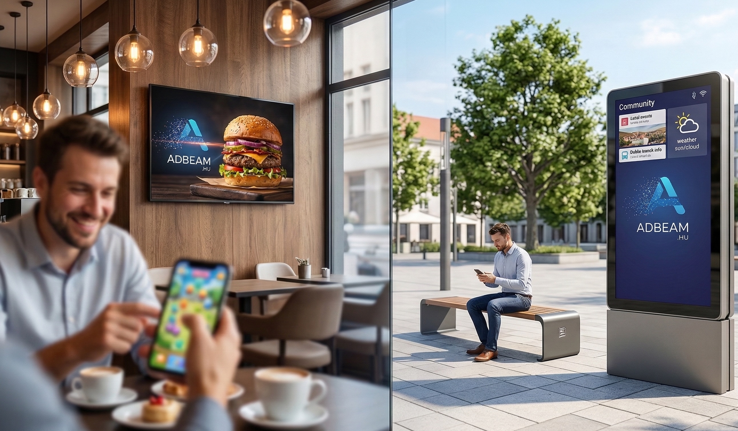 AdBeam Guest: digitális vendégélmény étteremben — étlap, kijelző és mobil